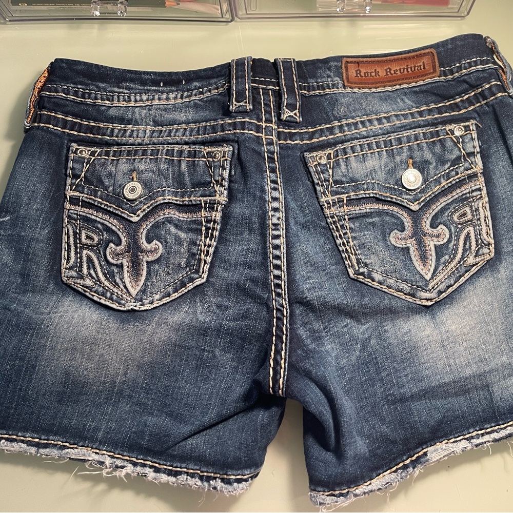 Rock Revival Dark Blue Jean Shorts